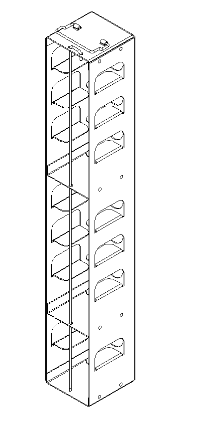 Crystal Industries - MCFA-2 - Aluminum Vertical Rack for Mini 2" Boxes