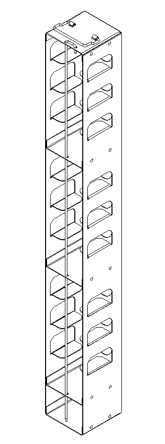 Crystal Industries - MCFA-2 - Aluminum Vertical Rack for Mini 2" Boxes