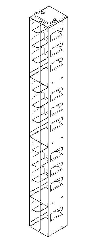 Crystal Industries - MCFA-2 - Aluminum Vertical Rack for Mini 2" Boxes