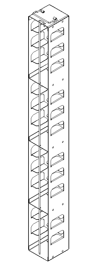 Crystal Industries - MCFA-2 - Aluminum Vertical Rack for Mini 2" Boxes