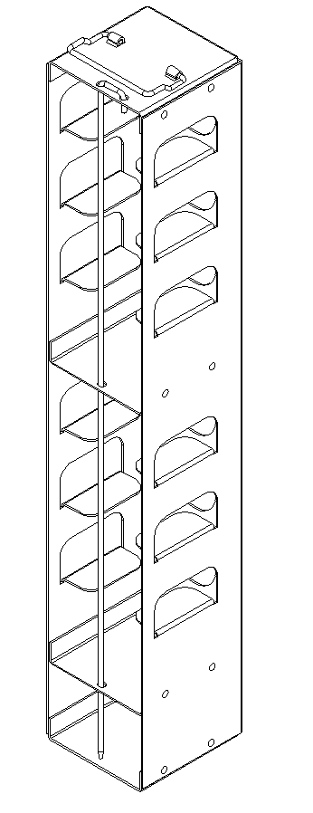 Crystal Industries - MCFA-2 - Aluminum Vertical Rack for Mini 2" Boxes