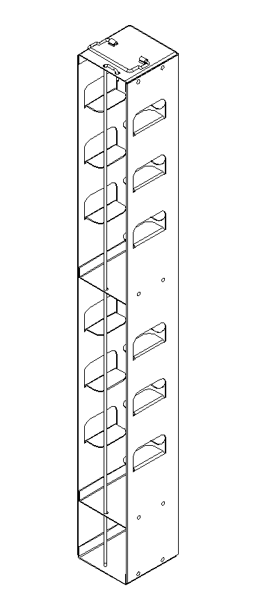 Crystal Industries - MCFA-3 - Aluminum Vertical Rack for Mini 3" Boxes