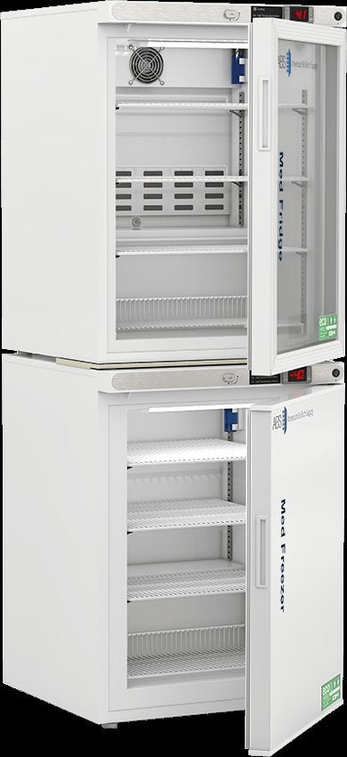 American Biotech Supply - PH-ABT-HC-RFC1040G - 10 Cu. Ft. Pharmacy Refrigerator and Freezer (-40°F Operation) Combination with Glass Door Refrigerator