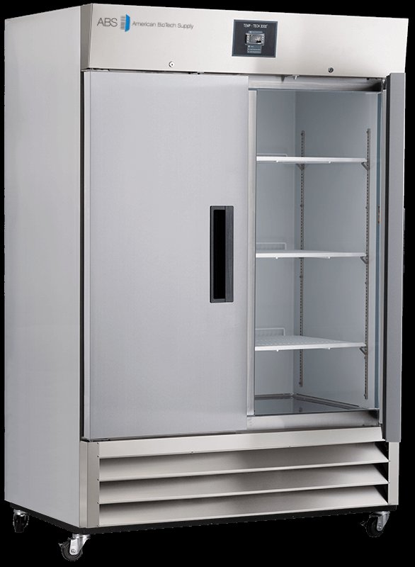 American Biotech Supply - PH-ABT-HC-SSP-49FA - 49 Cu. Ft. Solid Door Stainless Steel Pharmacy Freezer Auto Defrost (-4°F Operation)