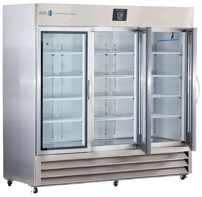 American Biotech Supply - PH-ABT-HC-SSP-72G - 72 Cu. Ft. Glass Door Stainless Steel Pharmacy Refrigerator