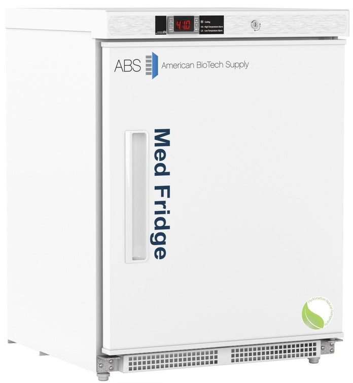 American Biotech Supply - PH-ABT-HC-UCBI-0404-ADA - 4.6 Cu. Ft. Premier Pharmacy Solid Door Undercounter Built-In Refrigerator, ADA