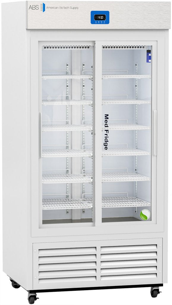 American Biotech Supply - PH-ABT-VS-33G - 33 Cu. Ft. Premier Sliding Glass Door Pharmacy Refrigerator with Variable Speed Compressor