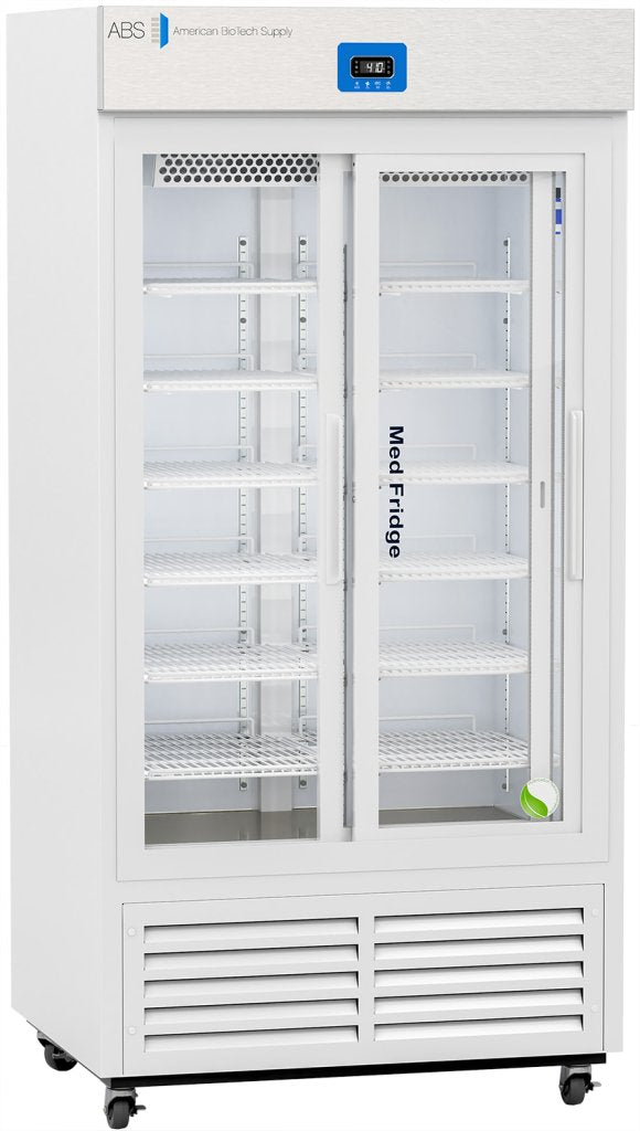 American Biotech Supply - PH-ABT-VS-33G - 33 Cu. Ft. Premier Sliding Glass Door Pharmacy Refrigerator with Variable Speed Compressor