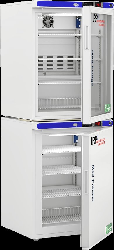 Lab Research Products - PH-LRP-HC-RFC1040G - 10 Cu. Ft. Pharmacy Refrigerator & Freezer (-40°C Operation) Combination, with Glass Door Refrigerator