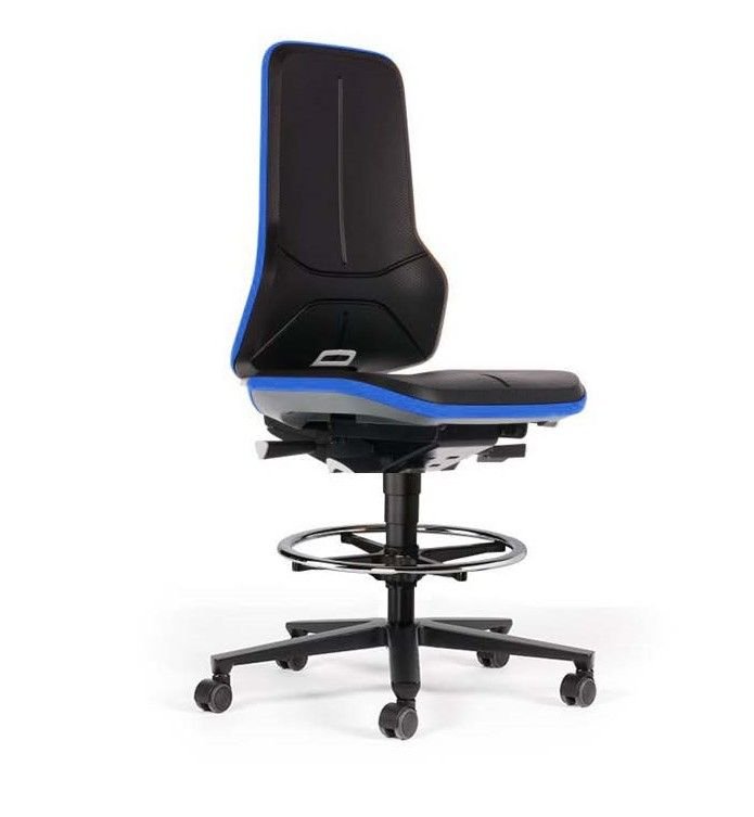 Bimos - 20025411 - Neon ESD Chair Plus 9573E+, Desk-to-Bench Height, with Foot Ring, Armless