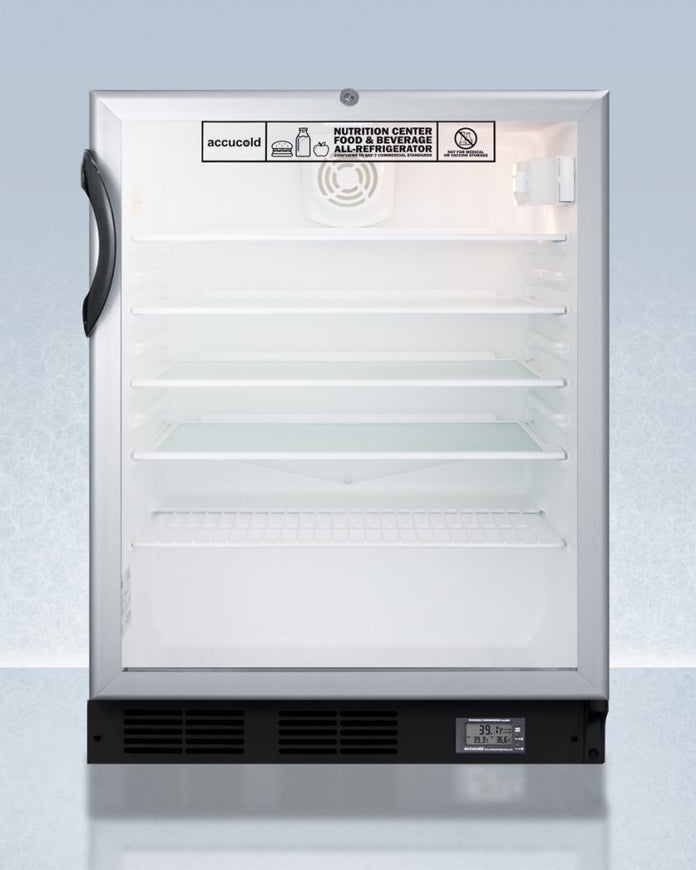 Accucold - SCR600BGLBINZADA - 24" Wide Built-In All-Refrigerator, ADA Compliant