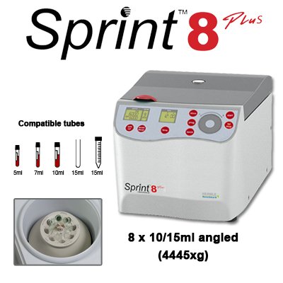 Benchmark Scientific - Z207-A-E - Sprint™ 8 Plus Clinical Centrifuge with 8x15ml Fixed Angle Rotor, 230V