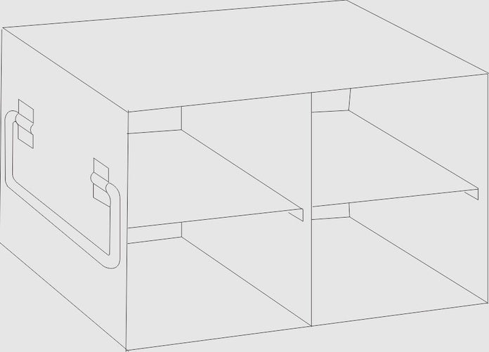 Crystal Industries - UF-L375 - Upright Freezer Rack for Large 3.75" Boxes