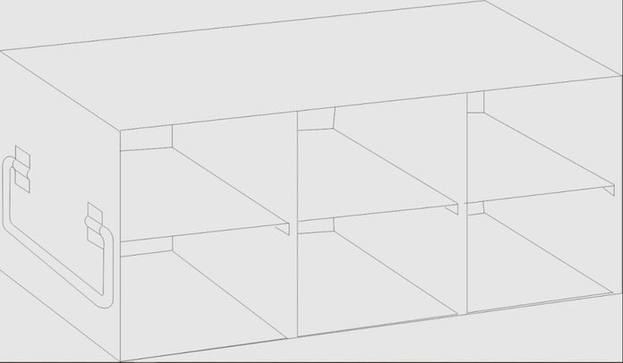Crystal Industries - UF-375 - Upright Freezer Rack for 3.75" Boxes