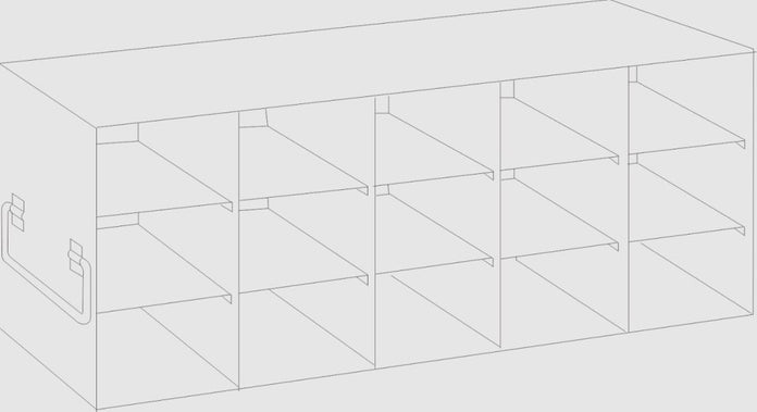 Crystal Industries - UF-375 - Upright Freezer Rack for 3.75" Boxes
