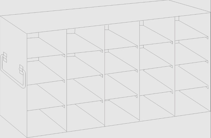 Crystal Industries - UF-375 - Upright Freezer Rack for 3.75" Boxes