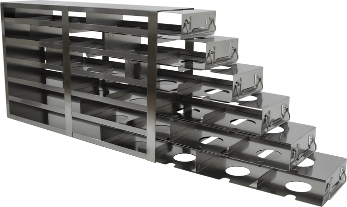 UFD-462-SA - Draw Rack for 2" Polycarbonate Boxes, Made to fit Panasonic Freezers, 4x5 Configuration