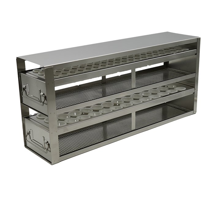 Crystal Industries - UFD-50 - Upright Freezer Rack with Drawer for 50ml Centrifuge Tubes
