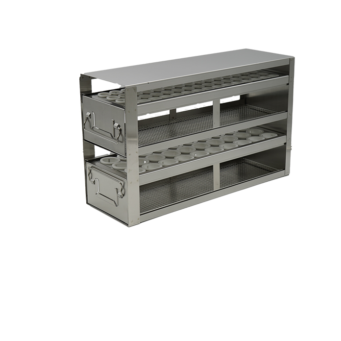 Crystal Industries - UFD-15 - Upright Freezer Rack with Drawer for 15ml Centrifuge Tubes