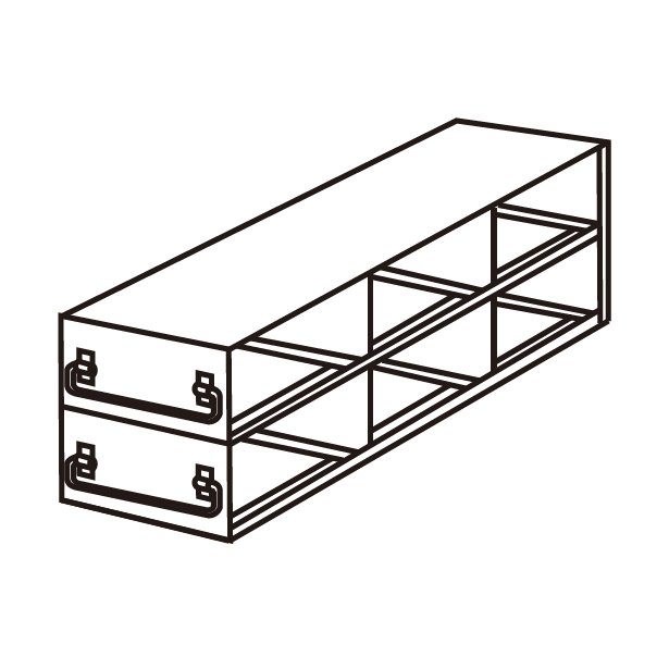 Crystal Industries - UFDMM-32 - Upright Freezer Drawer Rack for SBS Formatted Boxes, 3x2 Configuration