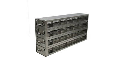 Crystal Industries - UFDPCR-74 - Upright Freezer Drawer Rack for 0.2ml Tube 96-Well PCR Boxes, 7x4 Configuration