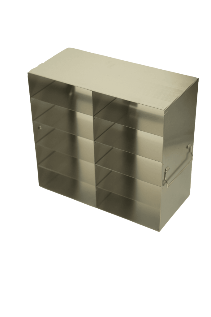 Crystal Industries - UFHT-25 - Upright Freezer Rack for 100-Cell Hinged Top Plastic Boxes, 2x5 Configuration