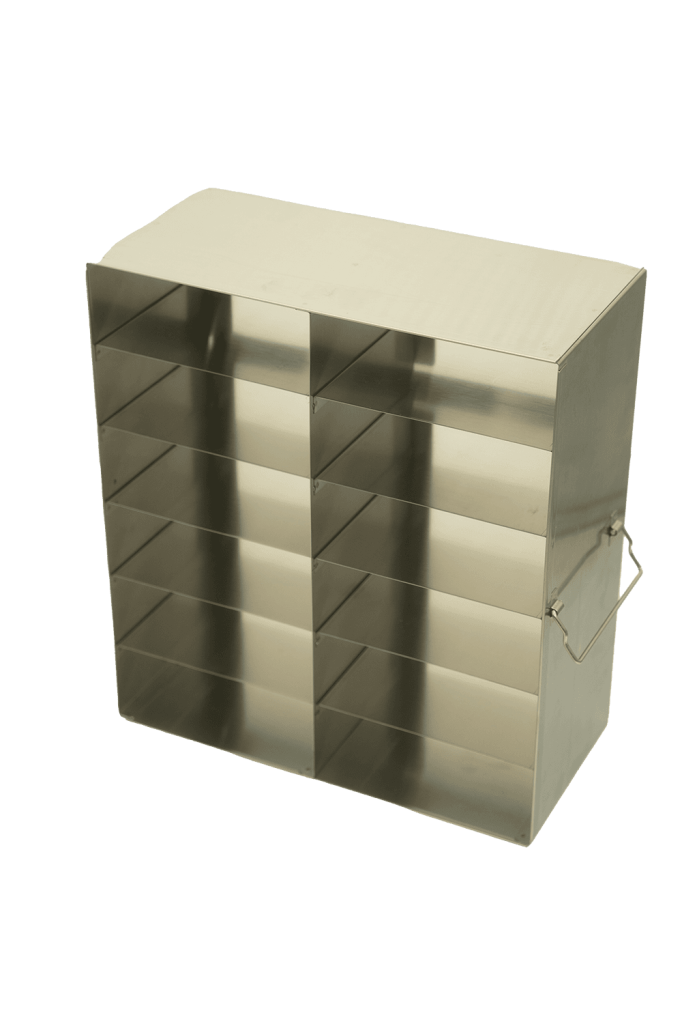 Crystal Industries - UFHT - Upright Freezer Rack for 100-Cell Hinged Top Plastic Boxes