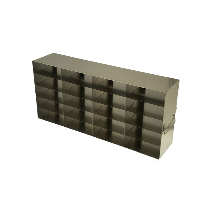 Crystal Industries - UFHT-45 - Upright Freezer Rack for 100-Cell Hinged Top Plastic Boxes, 4x5 Configuration