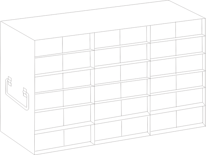 Crystal Industries - UFM-15 - Upright Freezer Rack for 50-Cell 1.5ml Microtube Storage Boxes