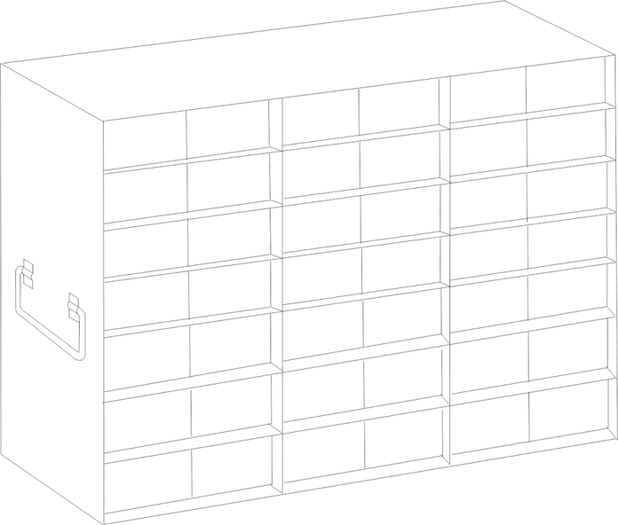UFM-3715 - Rack for 50-Cell 1.5ml Microtube Storage Boxes, 3x7x2 Configuration