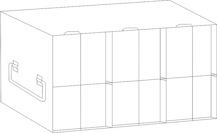 UFMP-311L - Rack for 96/384-Well Microtiter Plates, 51 Plates with Lids, 54 Plates without Lids