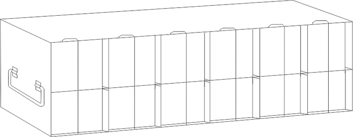UFMP-609L - Rack for 96/384-Well Microtiter Plates, 84 Plates with Lids, 96 Plates without Lids