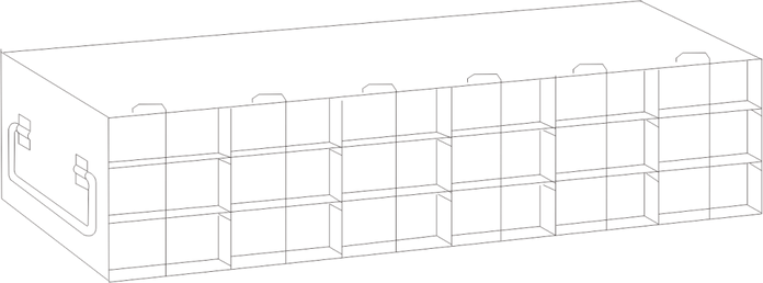 UFMX-632 - Upright Freezer Rack for SBS Formatted Boxes, 6x3 Configuration