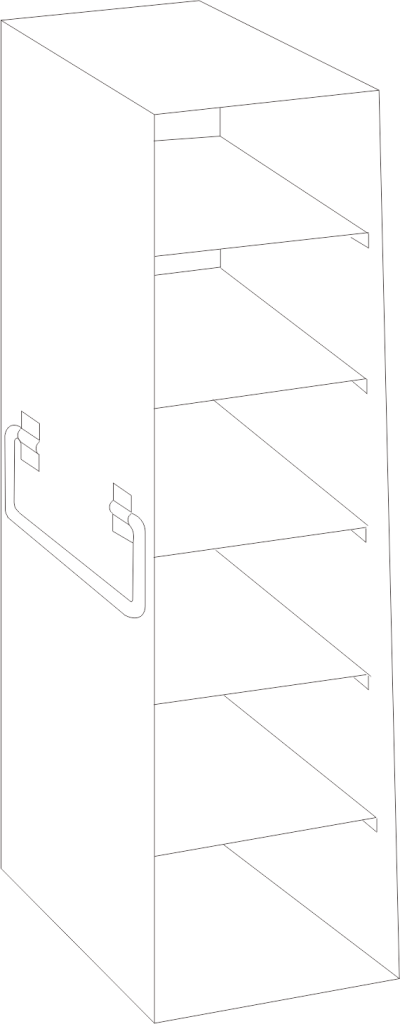 Crystal Industries - UFP - Upright Freezer Rack for Plasma Boxes