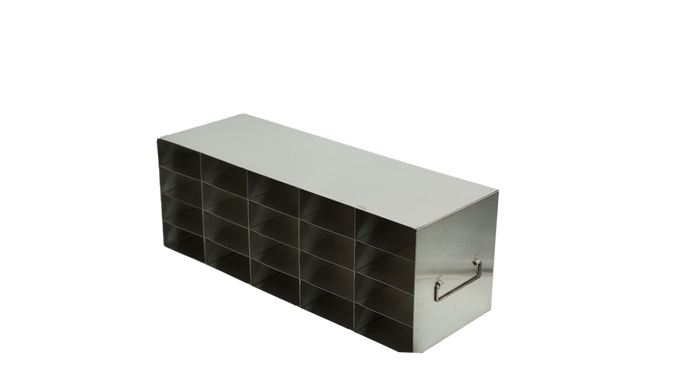Crystal Industries - UFR-54 - Upright Freezer Rack for 96 Well Flipper Reversible Boxes, 5x4 Configuration