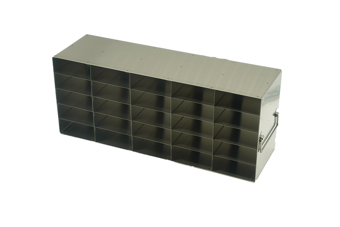 Crystal Industries - UFS-25-55 - Upright Freezer Rack for 25-Place Slide Boxes, 5x5 Configuration