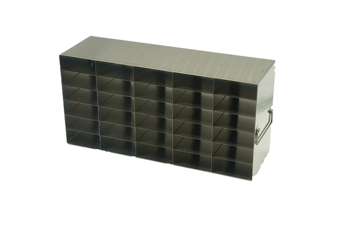 Crystal Industries - UFS-25-56 - Upright Freezer Rack for 25-Place Slide Boxes, 5x6 Configuration