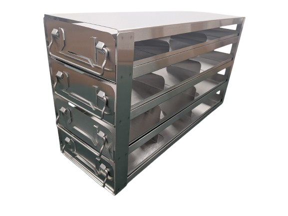 Crystal Industries - UFS-342 - Upright Sliding Tray Rack for 2" Boxes, 3x4 Configuration
