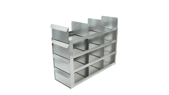 UFS-343 - Sliding Tray Rack for 3" Boxes, 3x4 Configuration