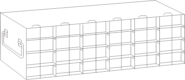 Crystal Industries - UFTB-64L - Upright Freezer Rack for 96-Well Microtube Boxes, 6x4 Configuration