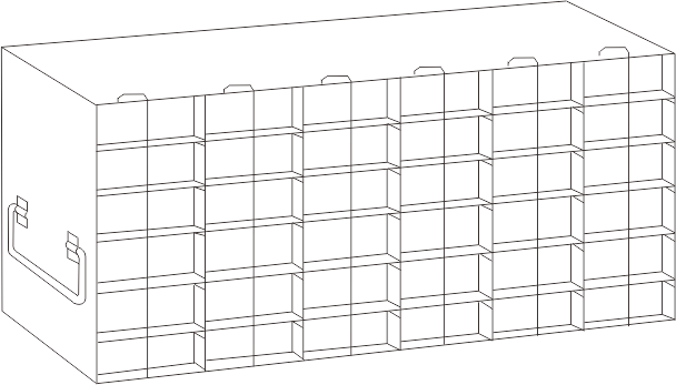 Crystal Industries - UFTB-66L - Upright Freezer Rack for 96-Well Microtube Boxes, 6x6 Configuration