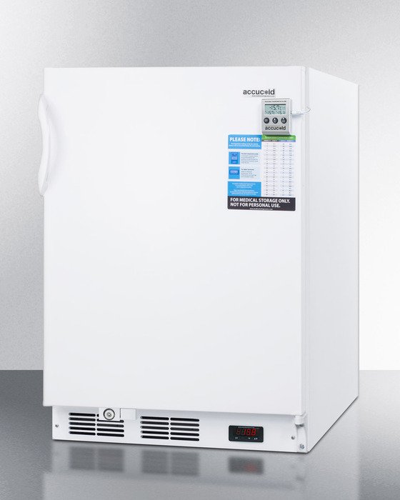 Accucold - VT65MLBIVACADALHD - 24" Wide Built-In All-Freezer, ADA Compliant, Left Hand Door