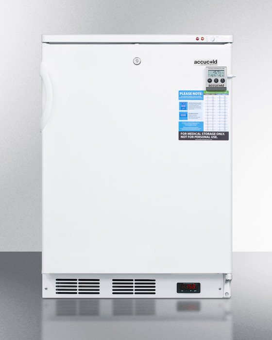 Accucold - VT65MLBIVACLHD - 24" Wide Built-In All-Freezer, Left Hand Door