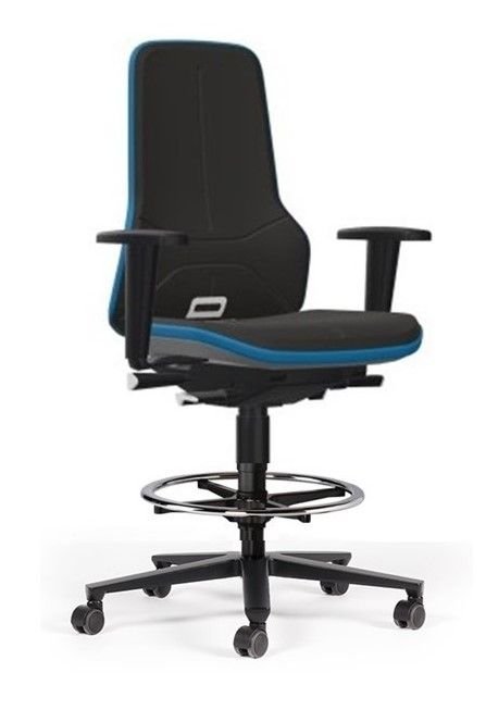 Bimos - 20025411-A - Neon ESD Chair Plus 9573E+, Desk-to-Bench Height, with Foot Ring, with Arms