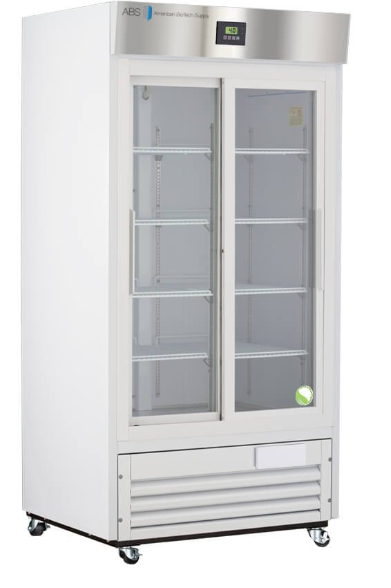 American Biotech Supply - ABT-HC-LP-33 - 33 Cu. Ft. Capacity Premier Sliding Glass Door Laboratory Refrigerator