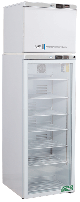 American Biotech Supply - ABT-HC-RFC12G - 12 Cu. Ft. Refrigerator and Freezer Combination with Glass Door Refrigerator