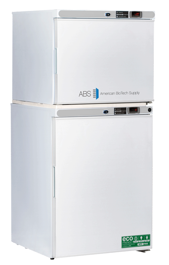 American Biotech Supply - ABT-HC-RFC7S - 7 Cu. Ft. Refrigerator and Freezer Solid Door Combination