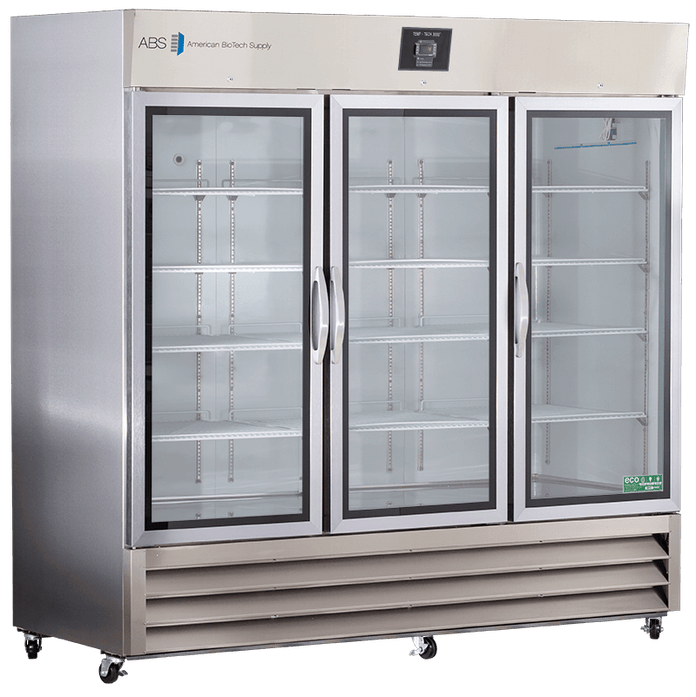 American Biotech Supply - ABT-HC-SSP-72G - 72 Cu. Ft. Glass Door Stainless Steel Refrigerator