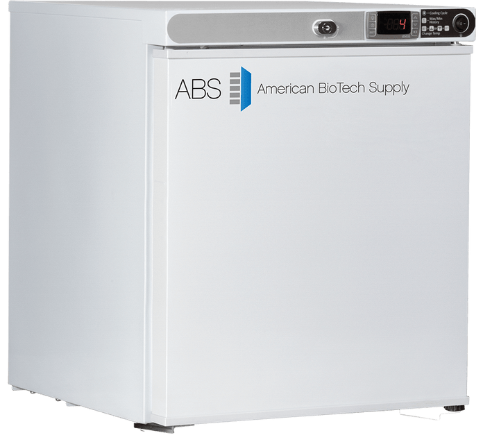 American Biotech Supply - ABT-HC-UCFS-0104-LH - 1 Cu. Ft. Capacity Premier Countertop Refrigerator Freestanding, Left Hinged