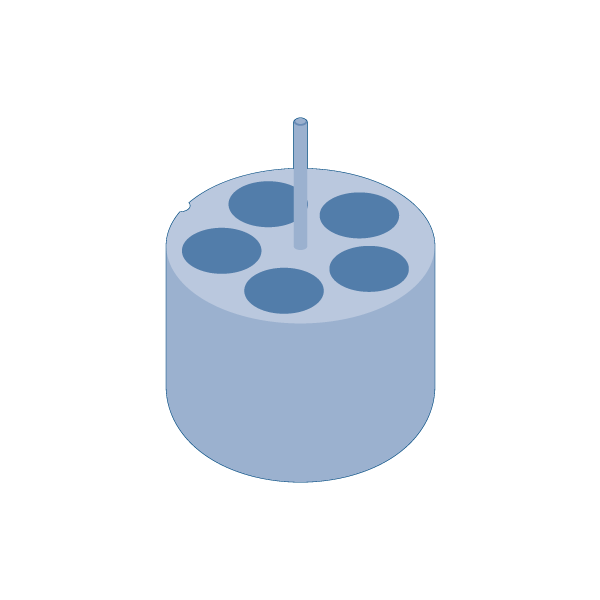 Beckman Coulter - C63373 - 50ml Skirted Tube Adapter, 5 Tubes per Adapter